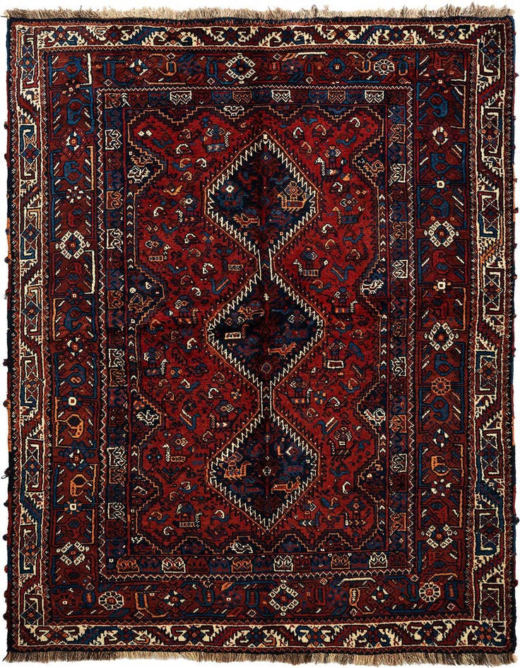 Detail image of 5' 6 x 7' 8 Ghashghai Wool Rug
