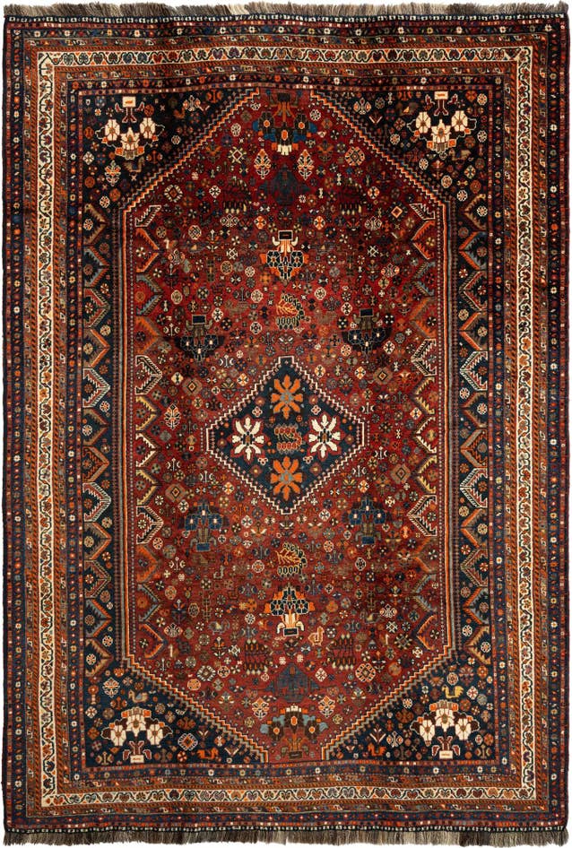 Detail image of 7' 1 x 10' 3 Ghashghai Wool Rug