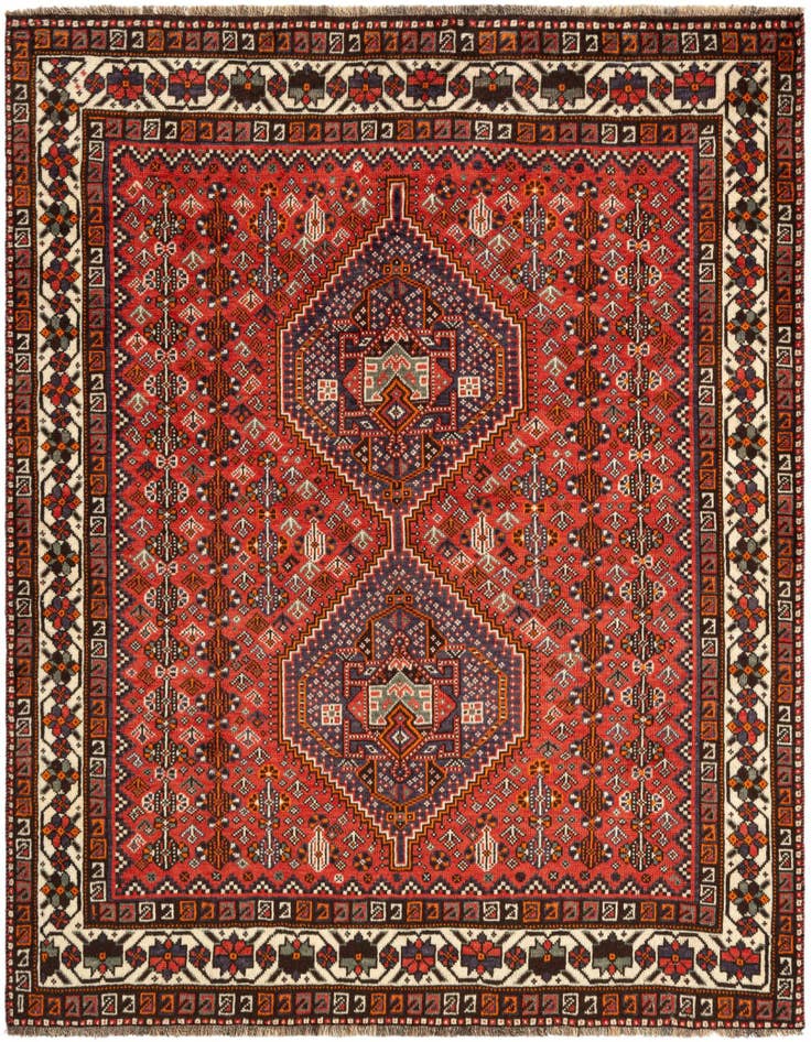 Detail image of 5' 3 x 6' 4 Ghashghai Wool Rug