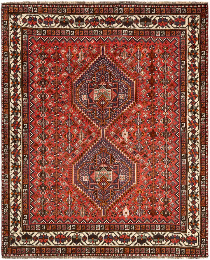5' 3 x 6' 4 Ghashghai Wool Rug