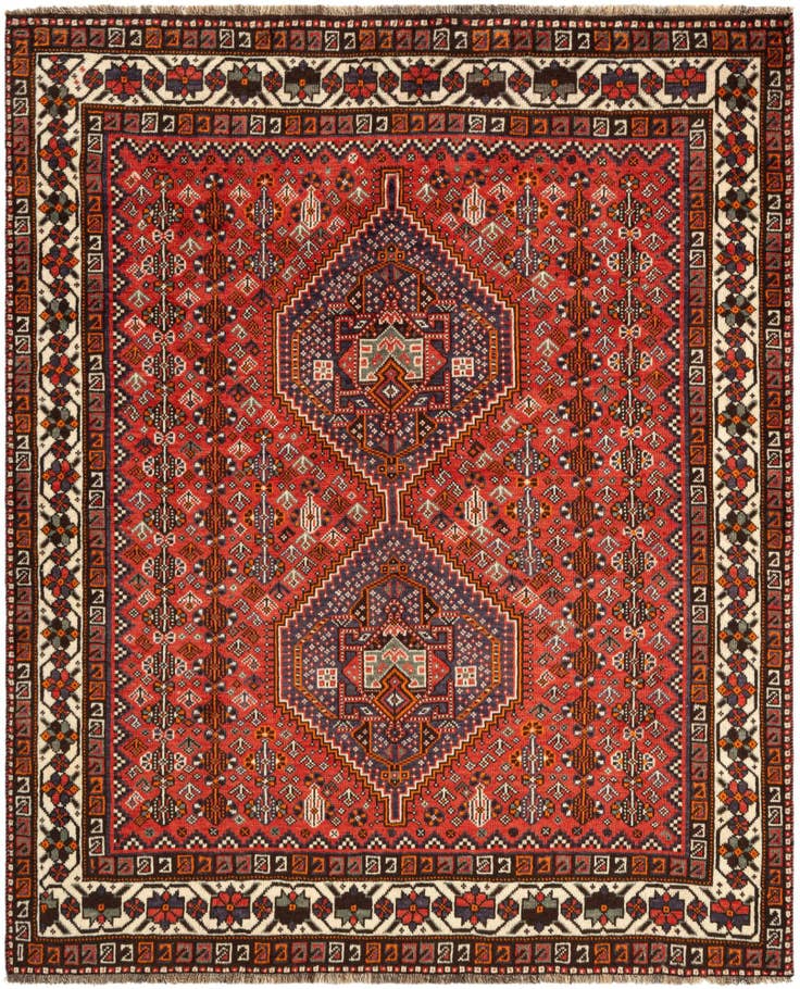 Detail image of 5' 3 x 6' 4 Ghashghai Wool Rug