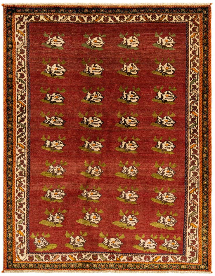 Detail image of 4' 5 x 6' 2 Ghashghai Wool Rug