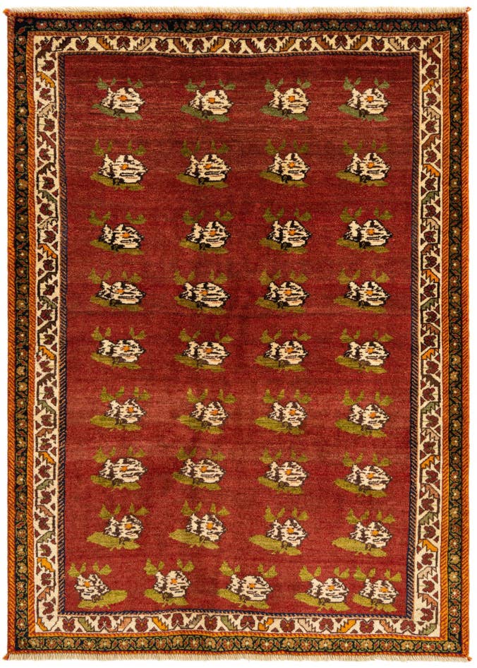 Detail image of 4' 5 x 6' 2 Ghashghai Wool Rug