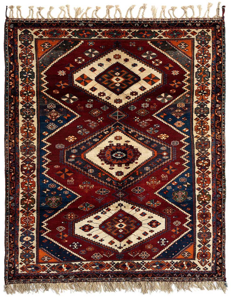 Detail image of 5' x 9' 1 Ghashghai Wool Rug
