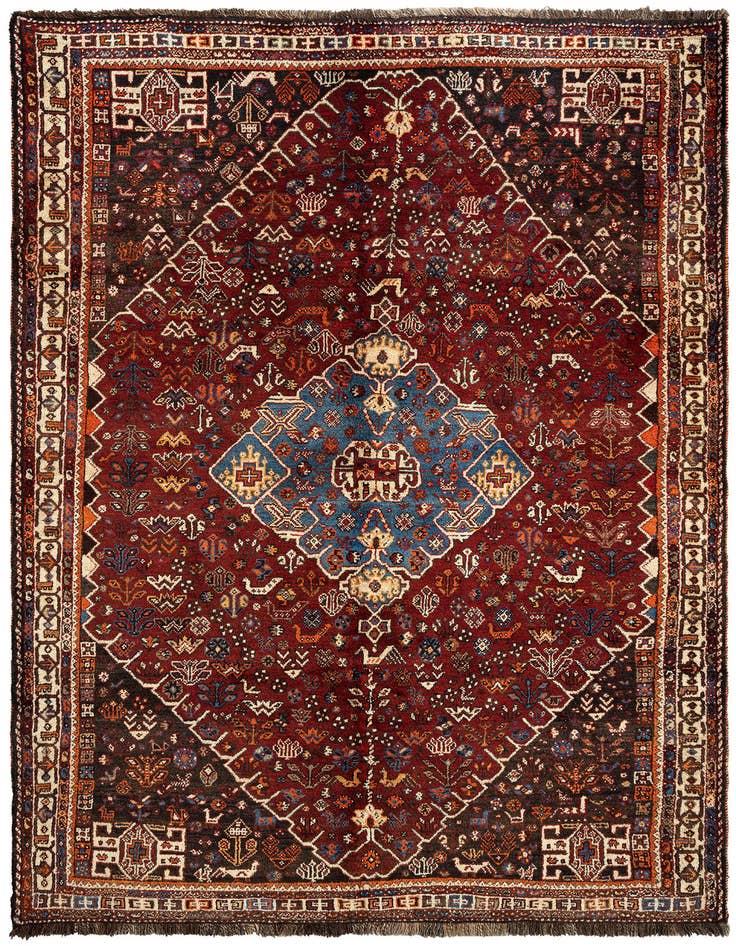 Detail image of 5' 5 x 8' 5 Ghashghai Wool Rug