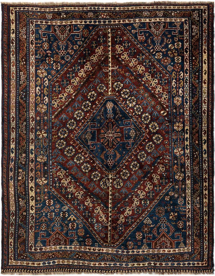 Detail image of 4' 9 x 6' 5 Ghashghai Wool Rug