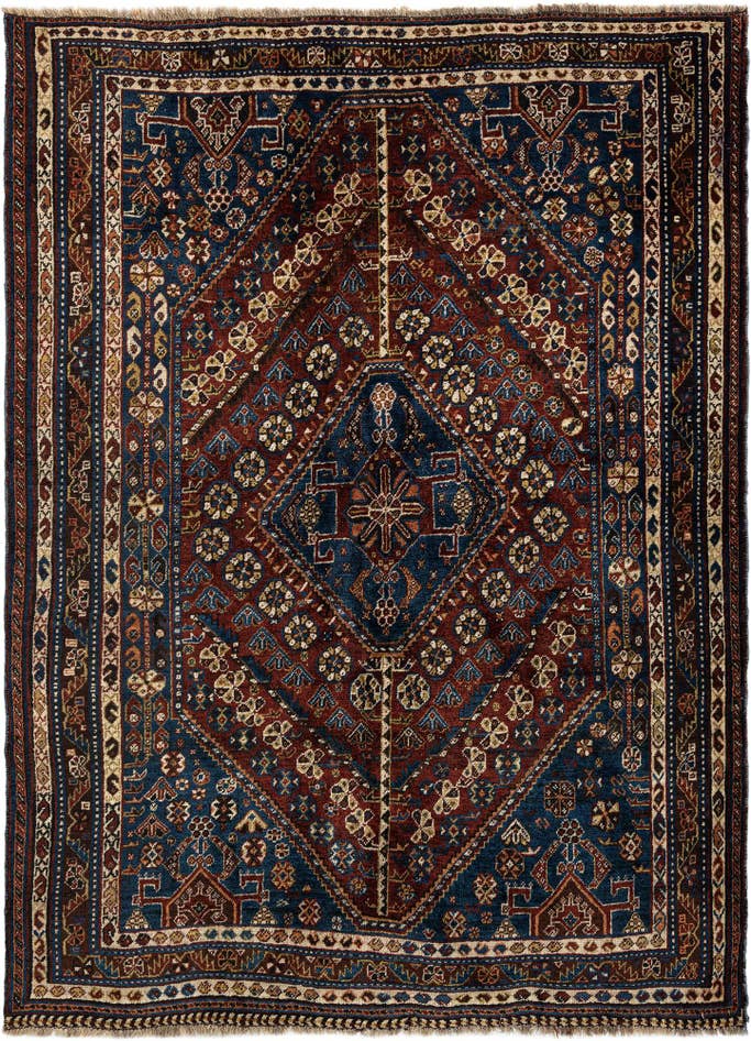 Detail image of 4' 9 x 6' 5 Ghashghai Wool Rug