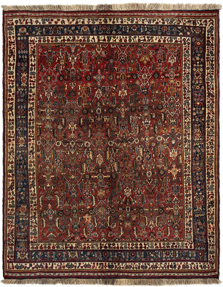 Detail image of 5' 3 x 8' 6 Ghashghai Wool Rug