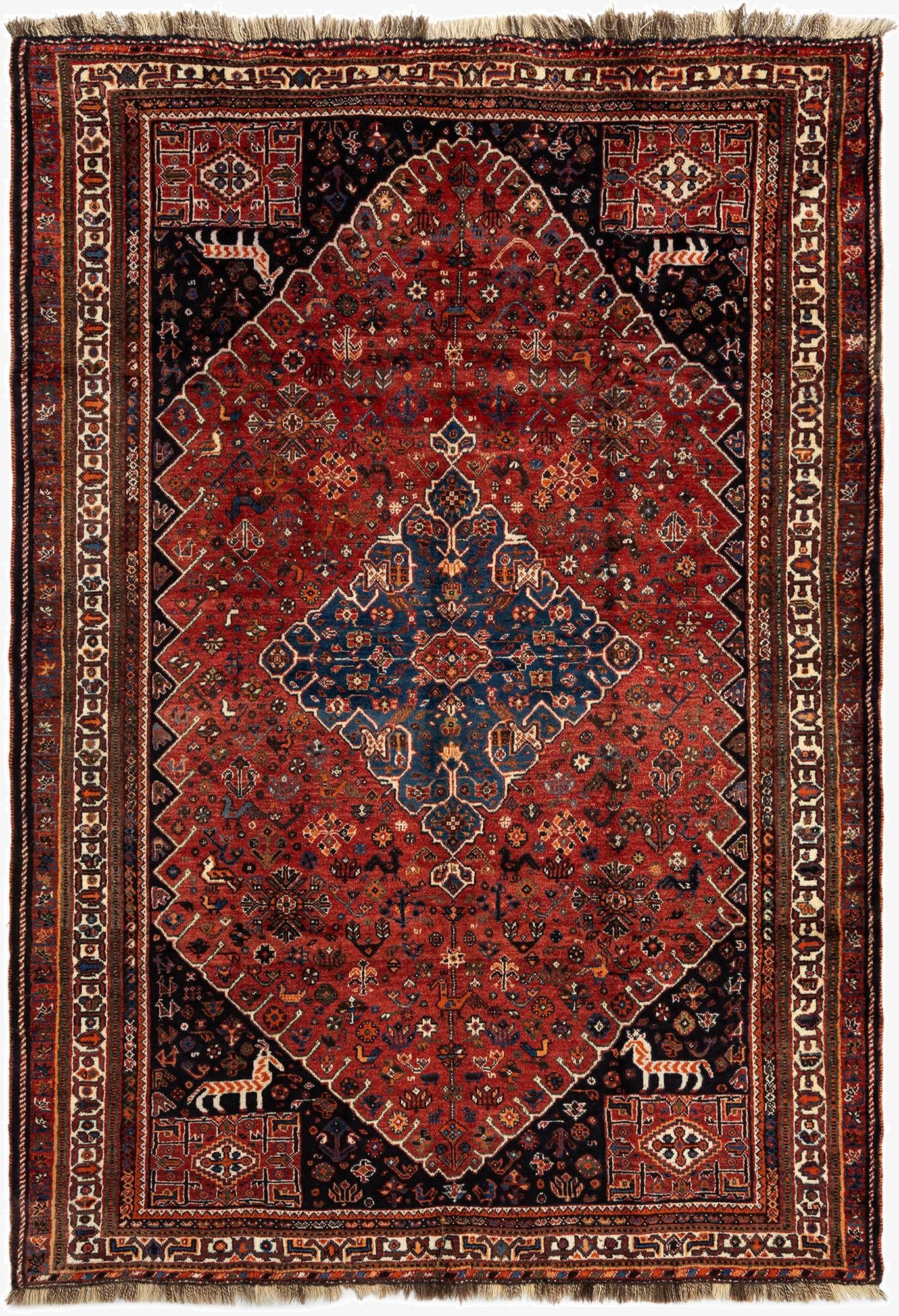 5' 9 x 8' 6 Ghashghai Wool Rug