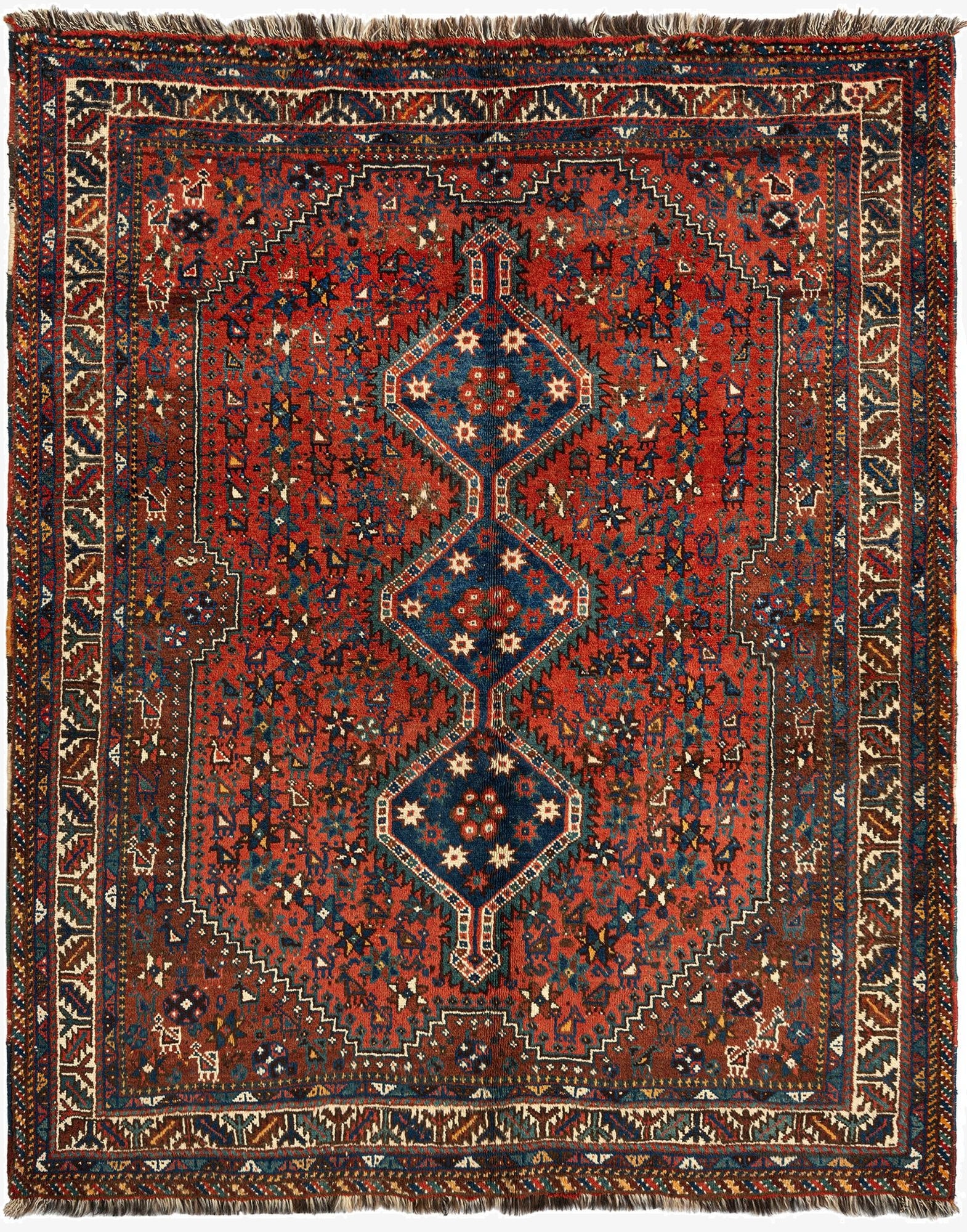 5' 1 x 6' 4 Ghashghai Wool Rug