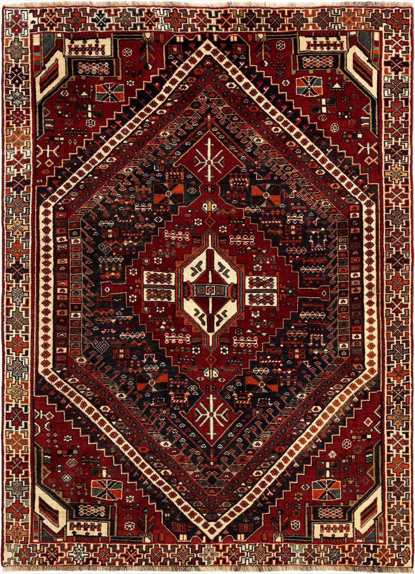 4' 9 x 6' 7 Ghashghai Wool Rug