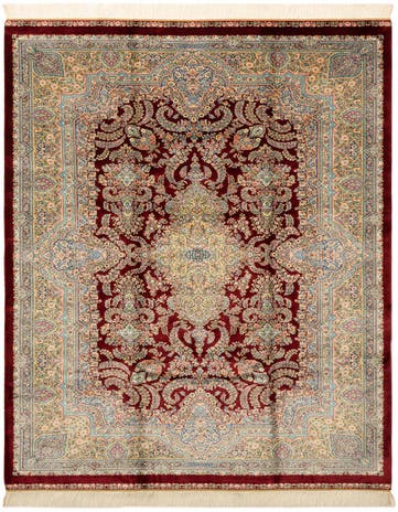 4' 9 x 7' 5 Ghom Design Rug