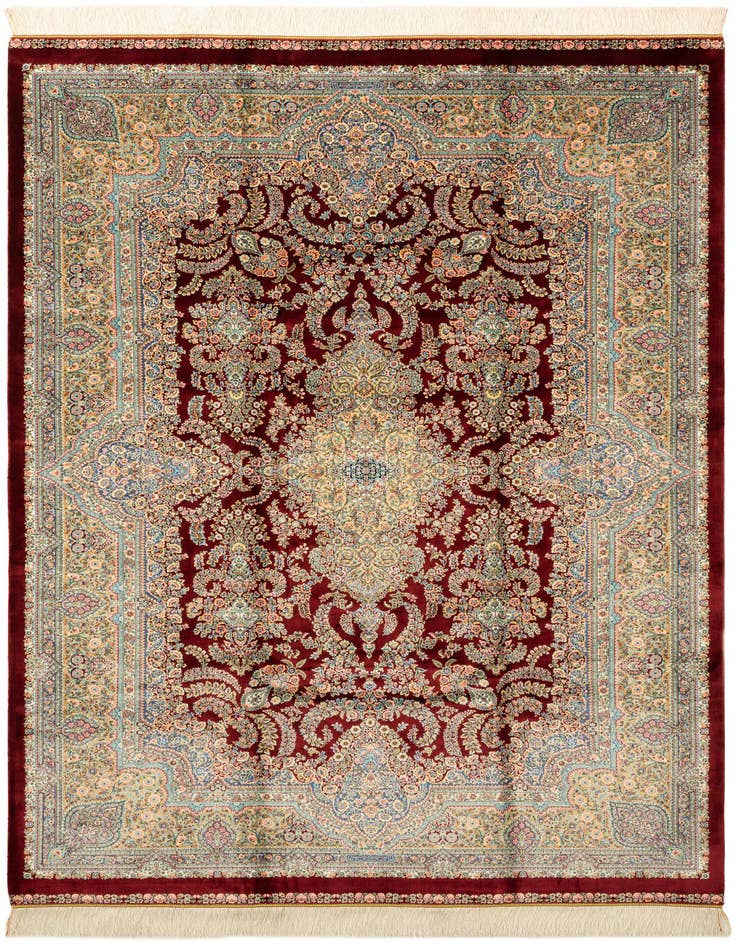 Detail image of 4' 9 x 7' 5 Ghom Design Rug