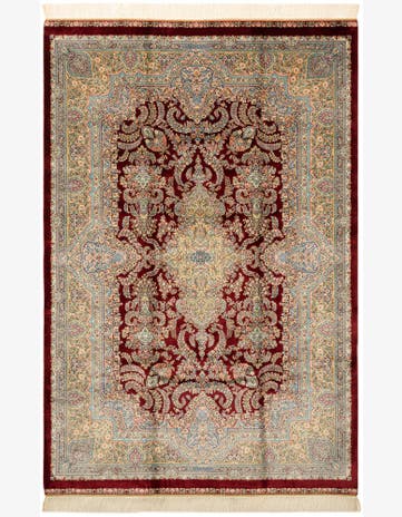 4' 9 x 7' 5 Ghom Design Rug