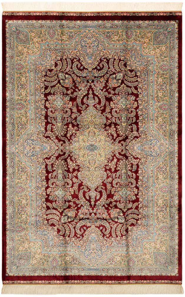 4' 9 x 7' 5 Ghom Design Rug