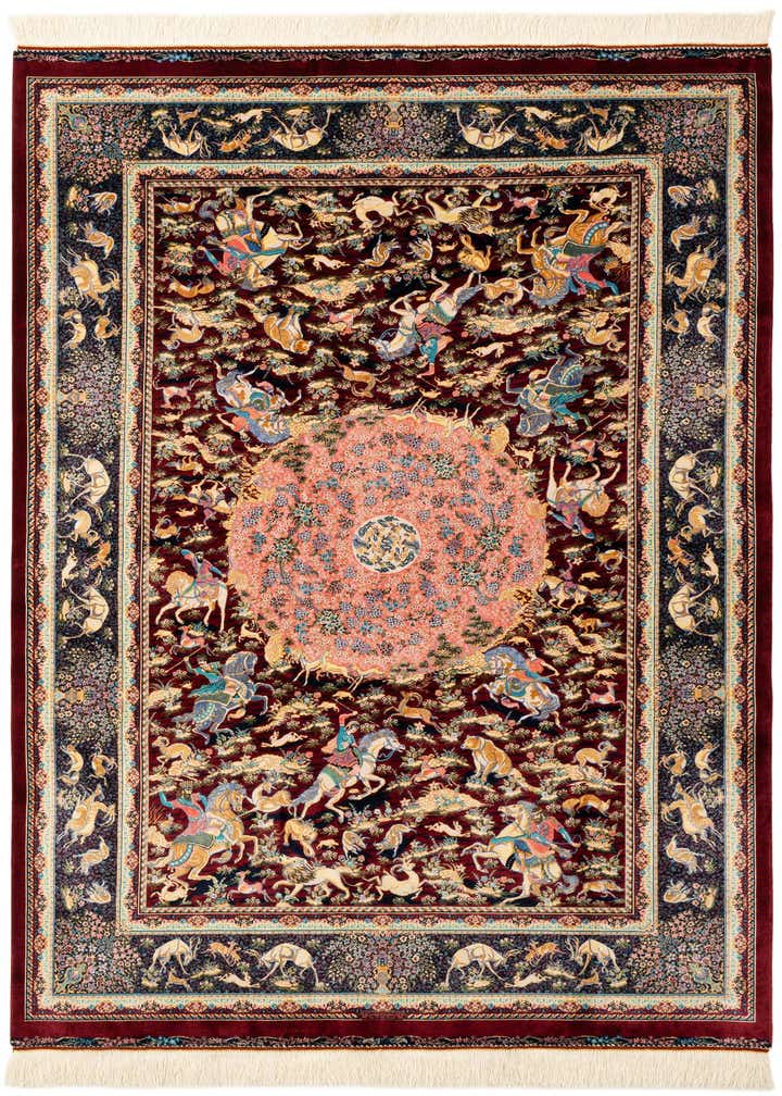 4' 5 x 6' 4 Ghom Design Rug