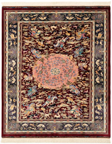 4' 5 x 6' 4 Ghom Design Rug