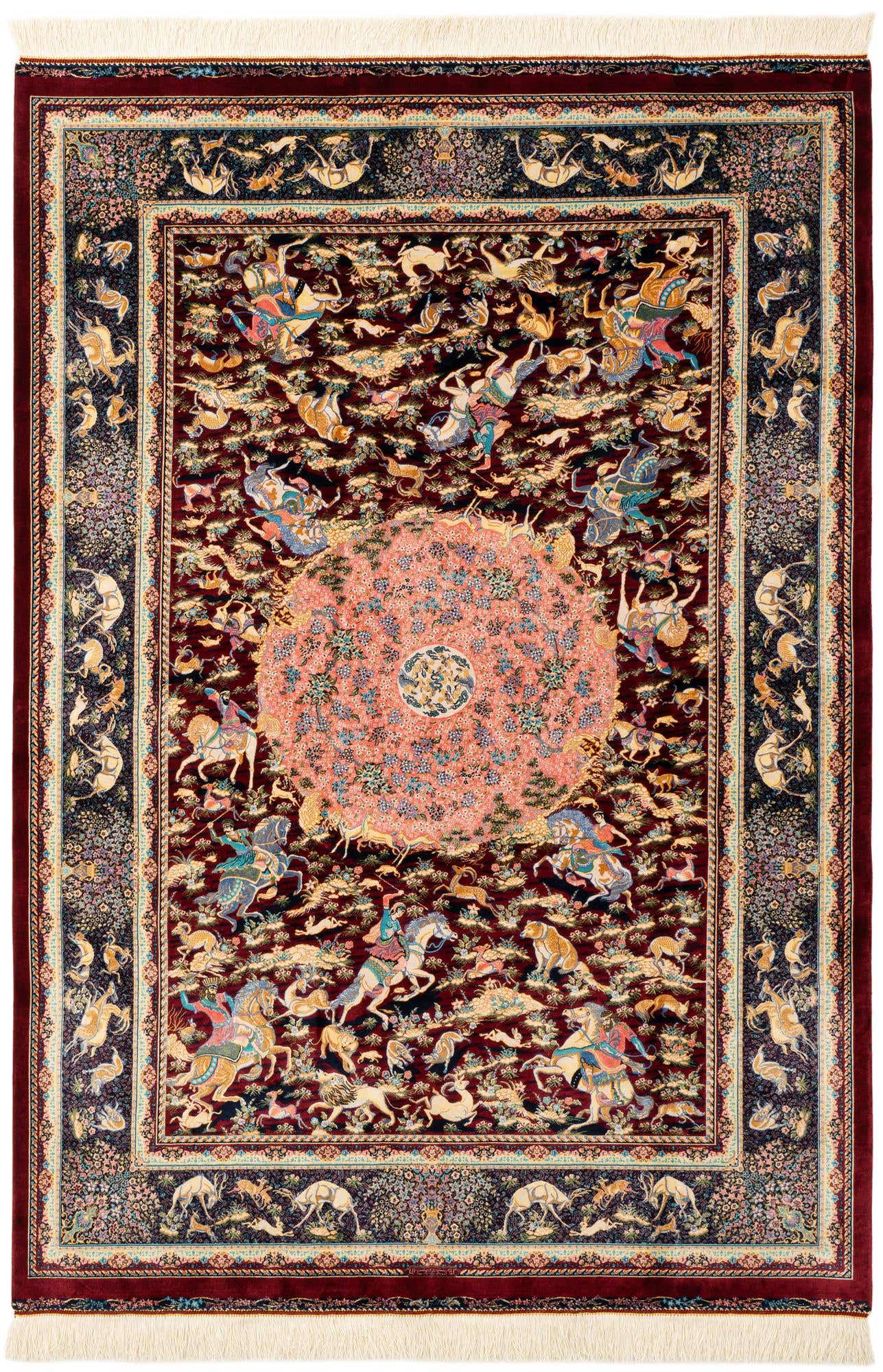 4' 5 x 6' 4 Ghom Design Rug