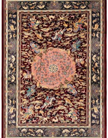 4' 5 x 6' 4 Ghom Design Rug