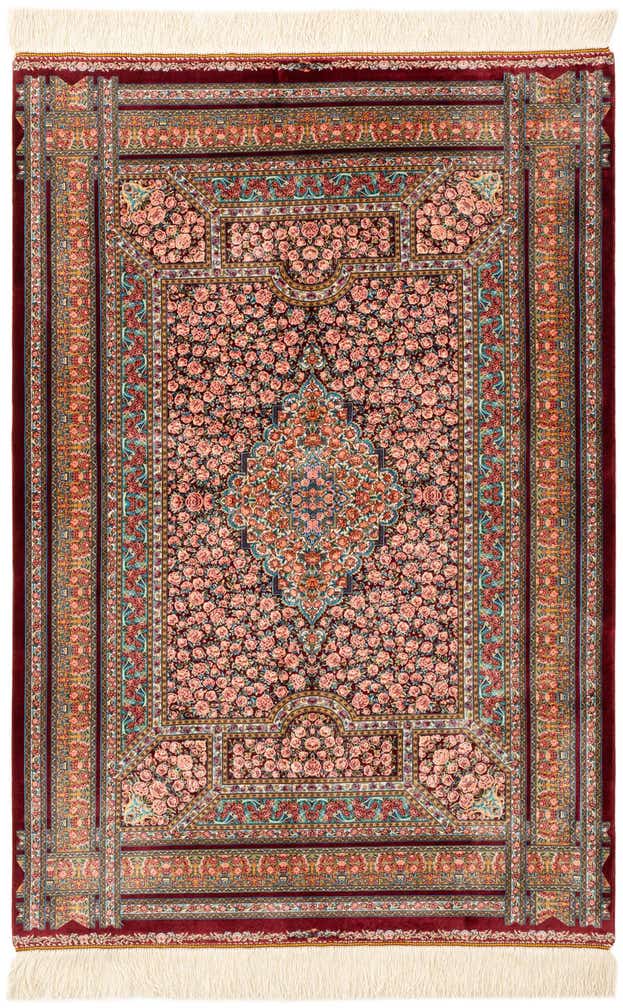3' 3 x 4' 9 Ghom Design Rug