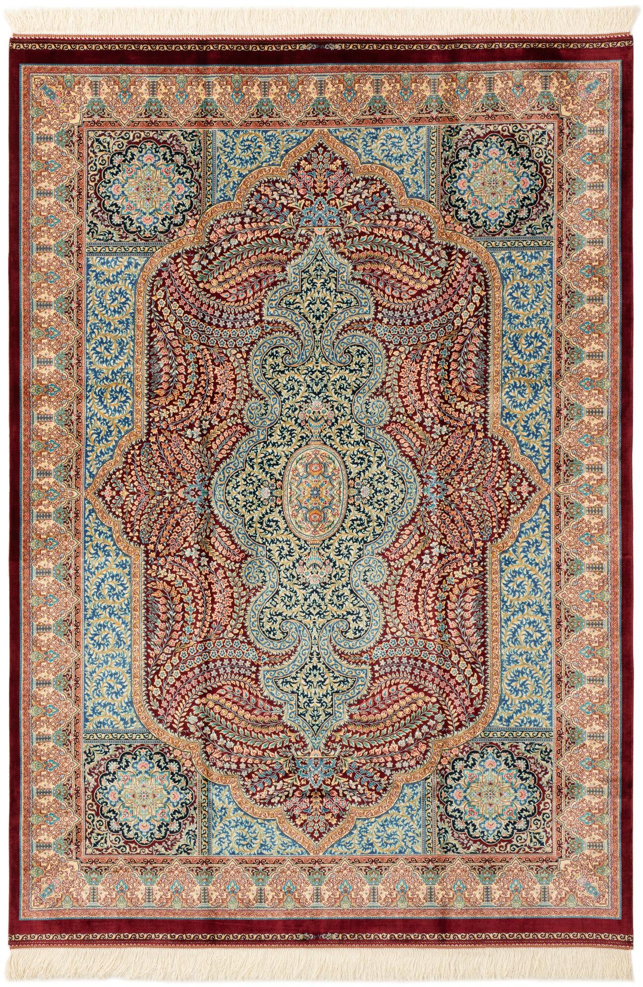 4' 4 x 6' 4 Ghom Design Rug