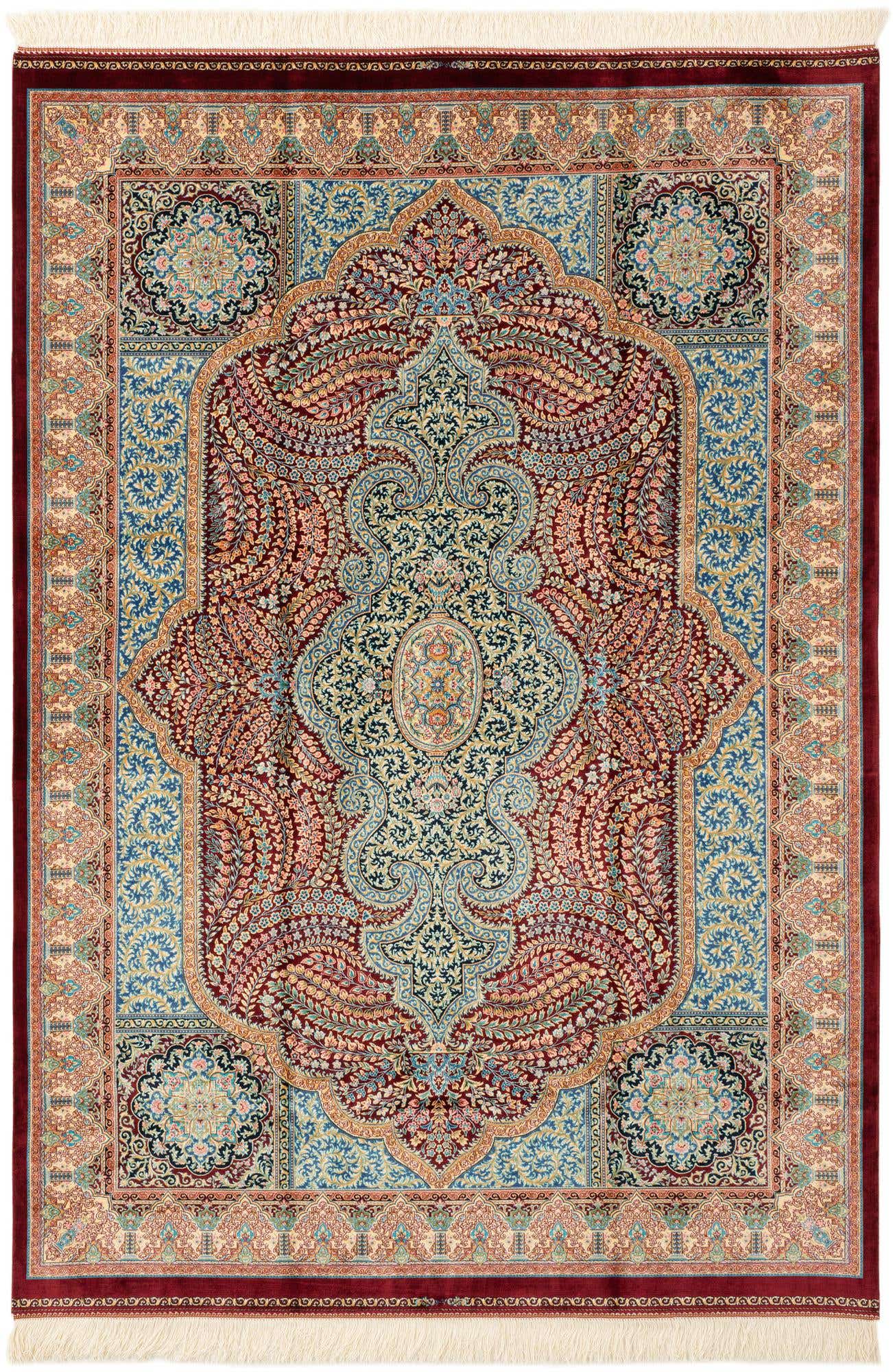 4' 4 x 6' 4 Ghom Design Rug