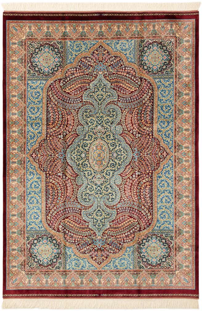 4' 4 x 6' 4 Ghom Design Rug