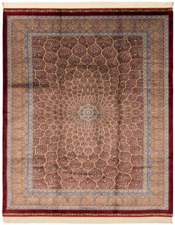 4' 9 x 7' 5 Ghom Design Rug