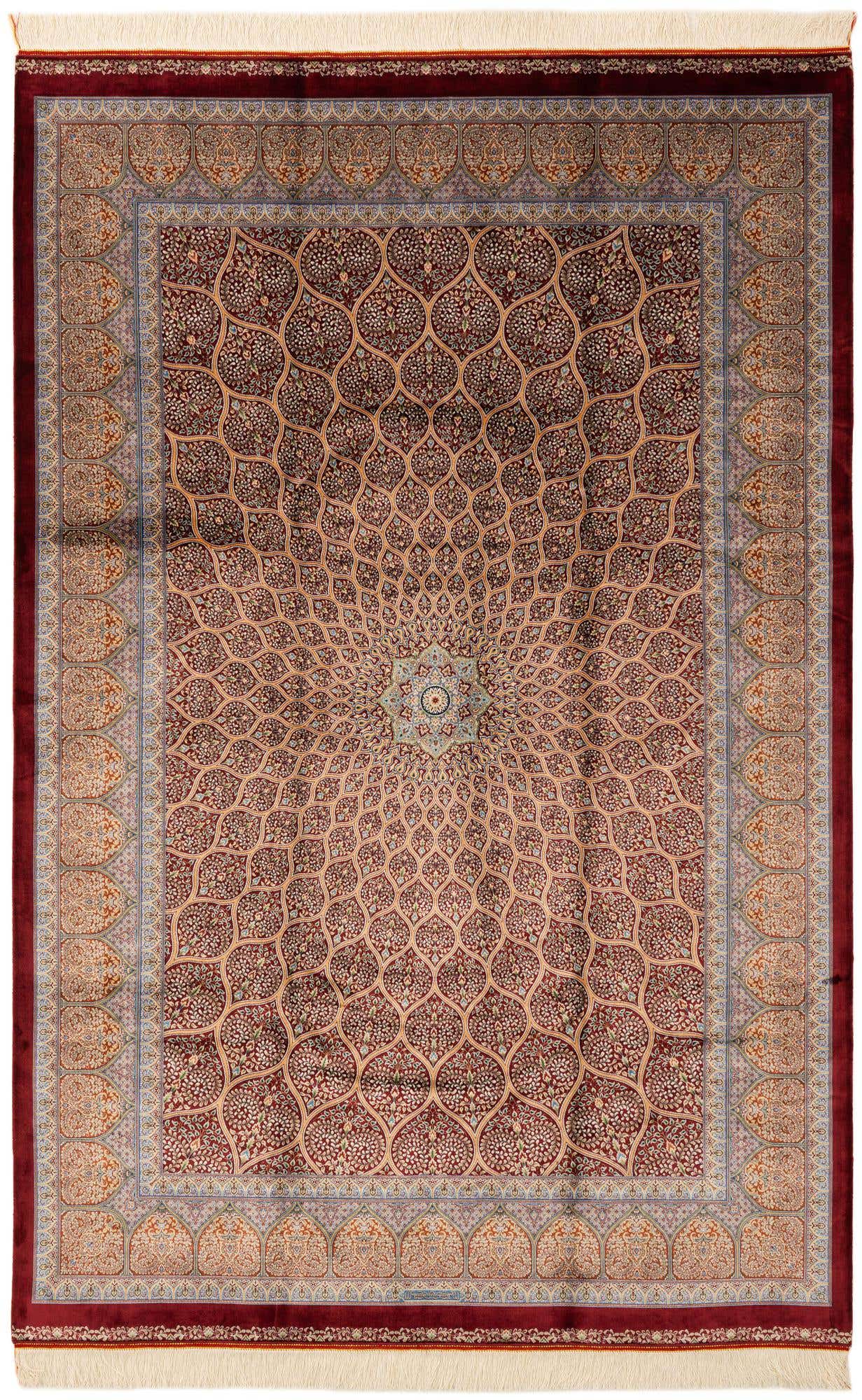 4' 9 x 7' 5 Ghom Design Rug