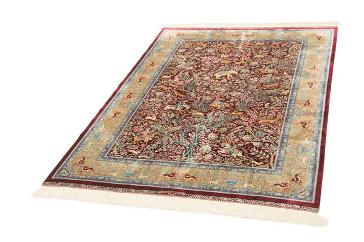 4' 4 x 6' 5 Ghom Design Rug