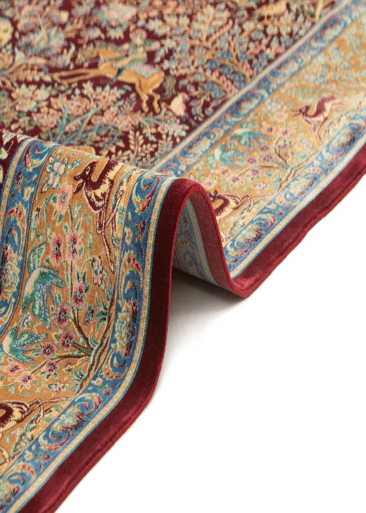 4' 4 x 6' 5 Ghom Design Rug