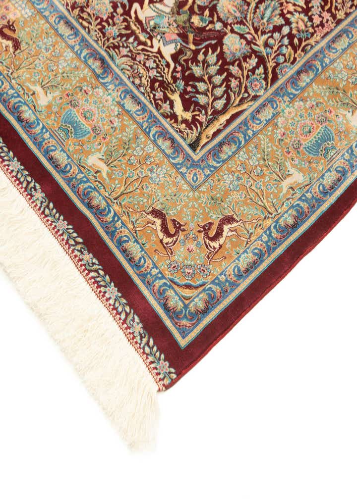 4' 4 x 6' 5 Ghom Design Rug