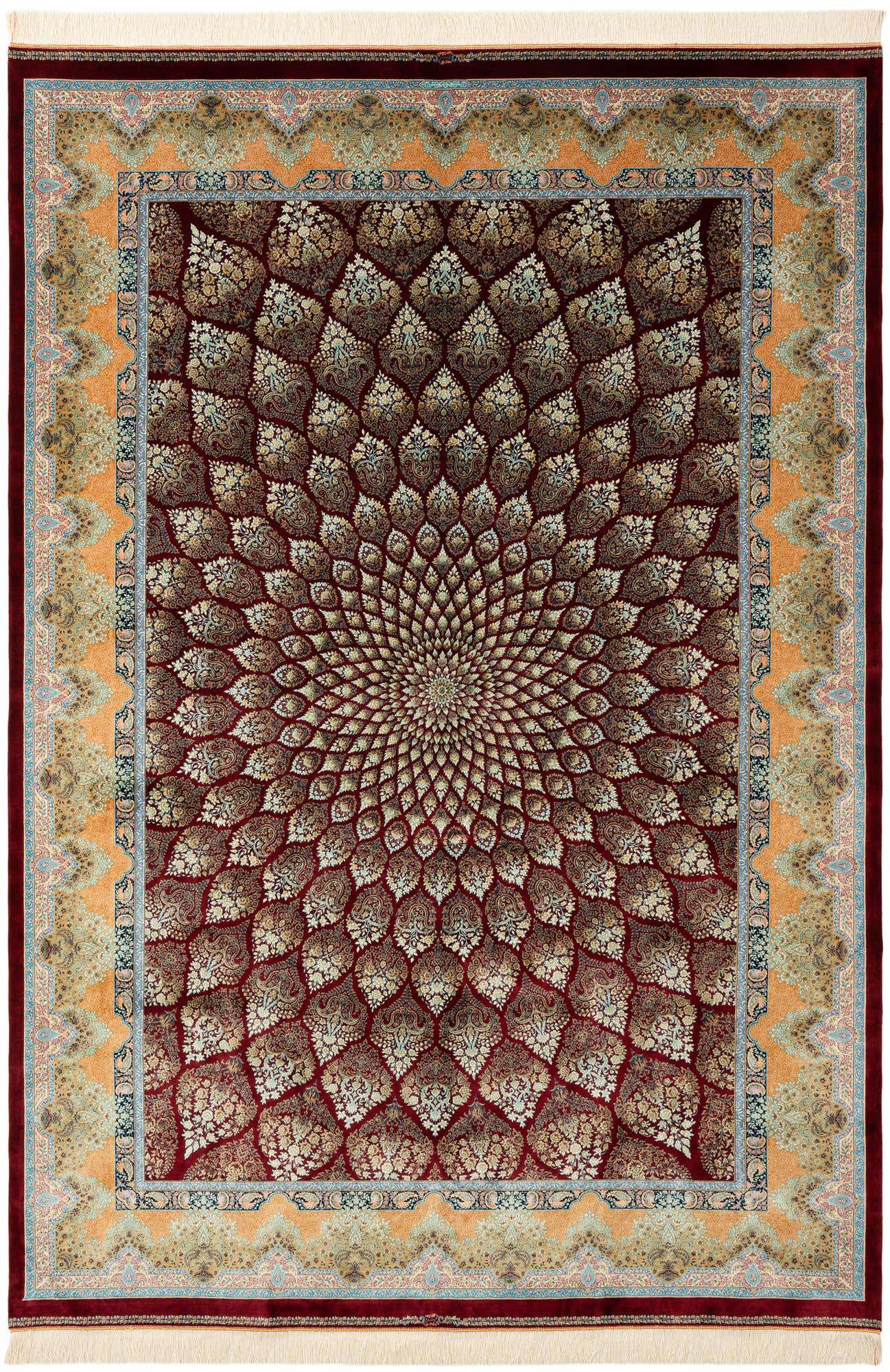 6' 7 x 9' 7 Ghom Design Rug