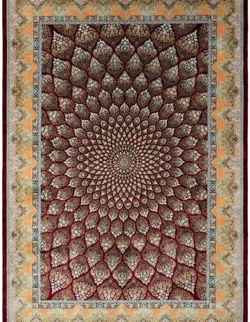 6' 7 x 9' 7 Ghom Design Rug
