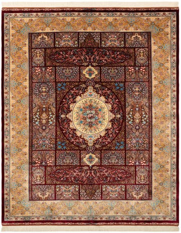 6' 7 x 9' 8 Ghom Design Rug