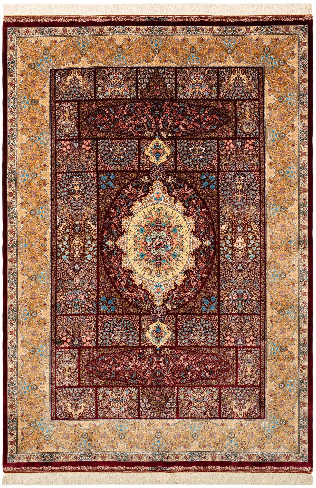 6' 7 x 9' 8 Ghom Design Rug