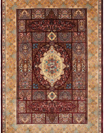 6' 7 x 9' 8 Ghom Design Rug