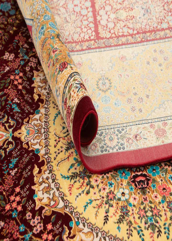 6' 7 x 9' 8 Ghom Design Rug
