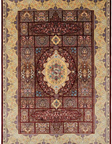 6' 6 x 9' 8 Ghom Design Rug