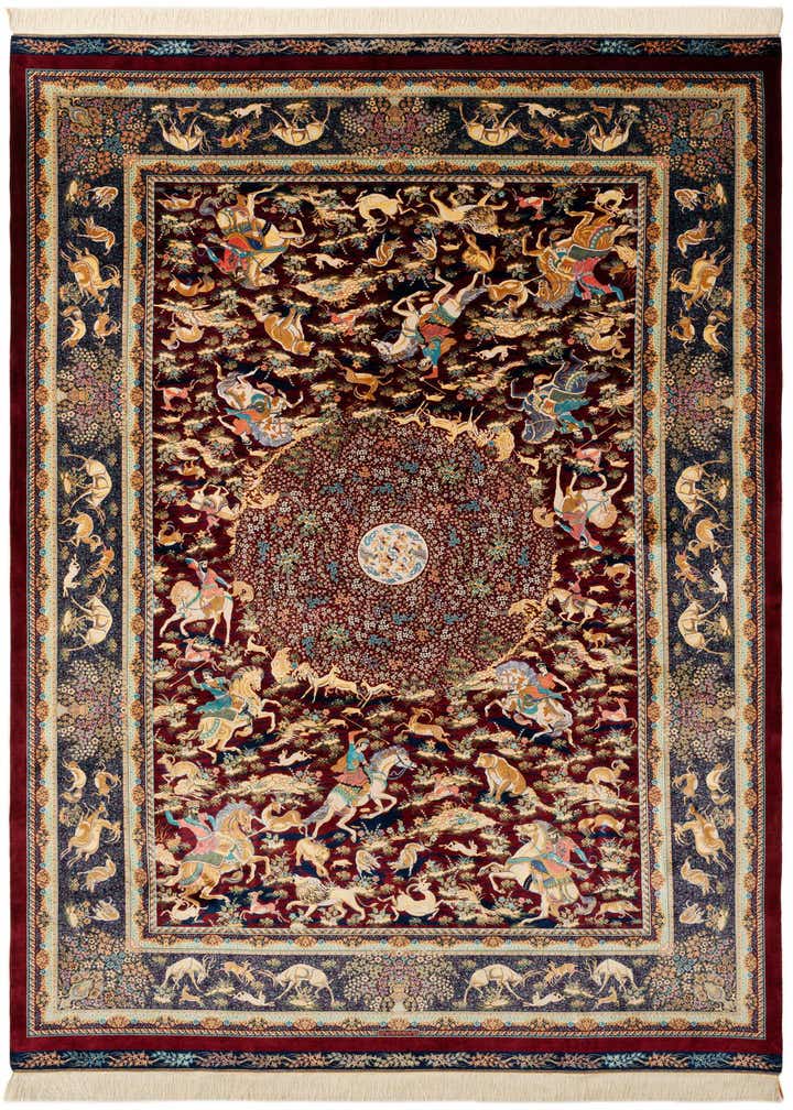 6' 6 x 9' 7 Ghom Design Rug