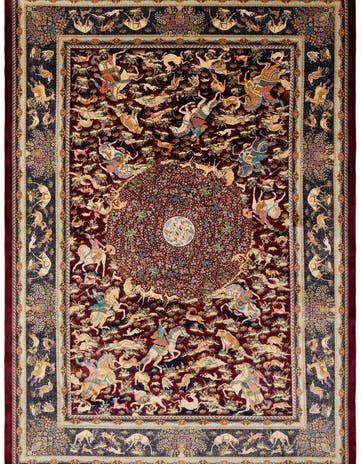 6' 6 x 9' 7 Ghom Design Rug