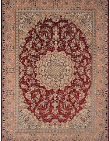 7' 11 x 11' 1 Ghom Design Rug