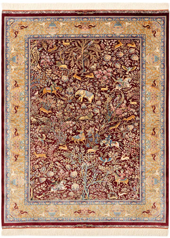 4' 5 x 6' 5 Ghom Design Rug