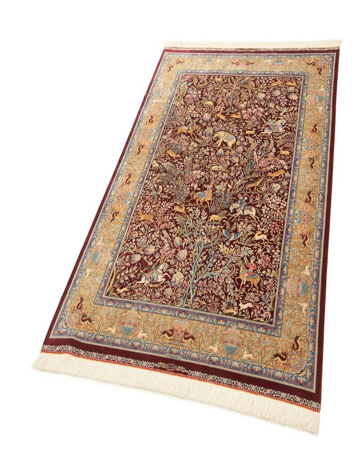 Detail image of 4' 5 x 6' 5 Ghom Design Rug