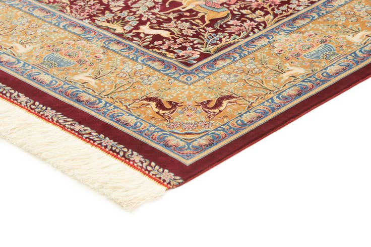 Detail image of 4' 5 x 6' 5 Ghom Design Rug