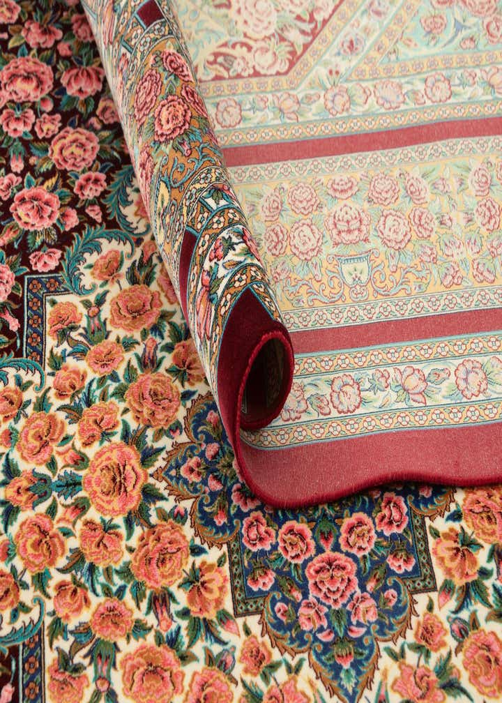 6' 6 x 9' 7 Ghom Design Rug