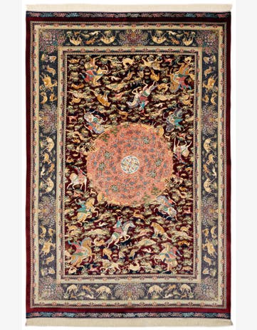 6' 6 x 9' 9 Ghom Design Rug