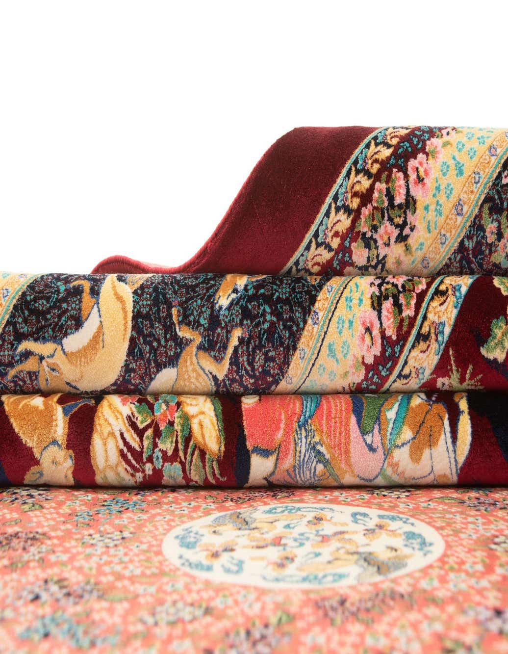 6' 6 x 9' 9 Ghom Design Rug