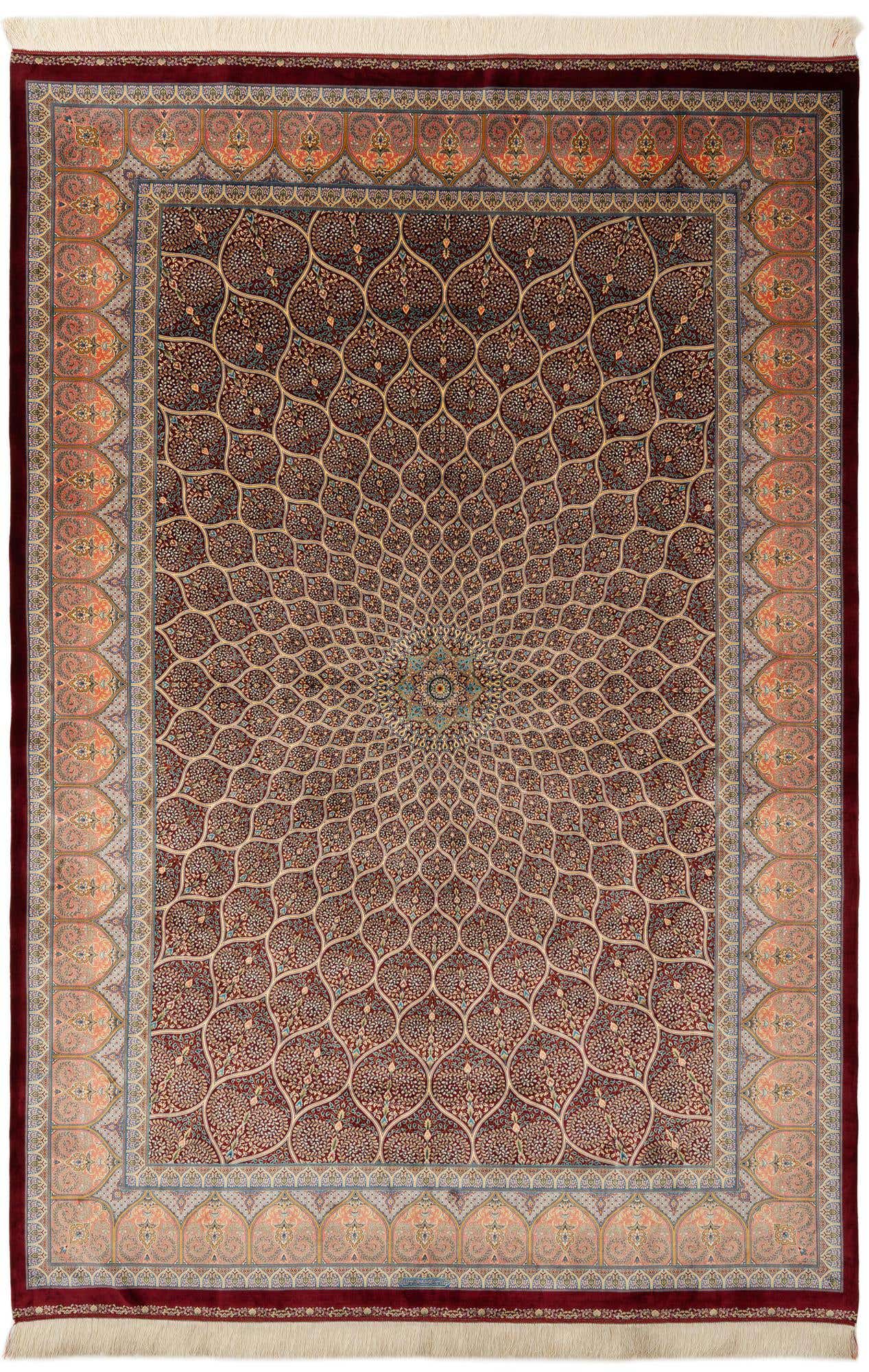 6' 6 x 9' 6 Ghom Design Rug