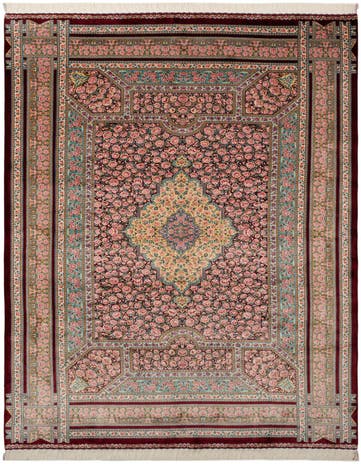 6' 6 x 9' 8 Ghom Design Rug
